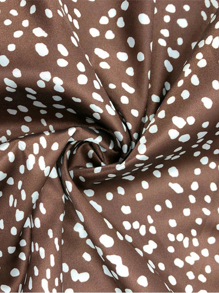 Women Lady Bandage Wraps Skirts Summer High waist Party Casual Bandage Tie up Dots Printing Asymmetric Skirt High street Clothes