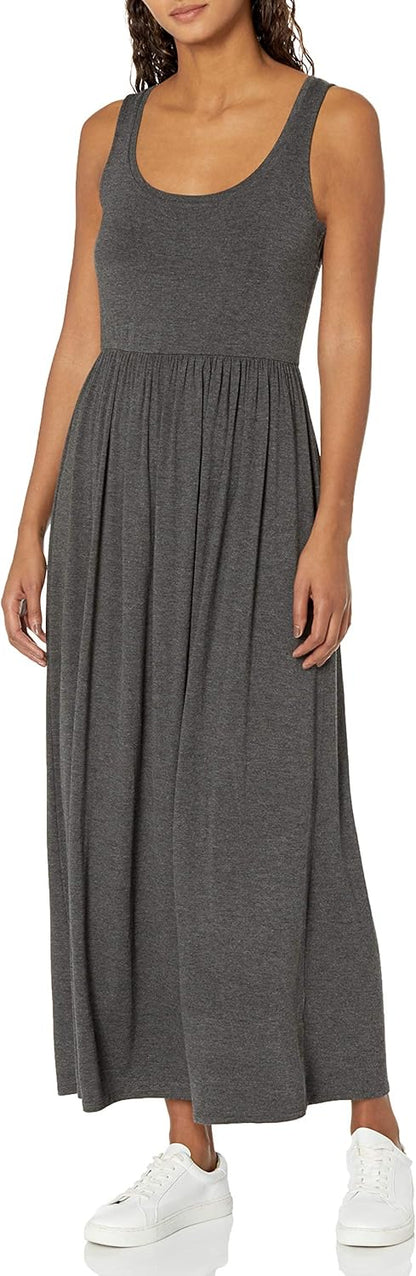 Women's Tank Waisted Maxi Dress (Available in Plus Size)